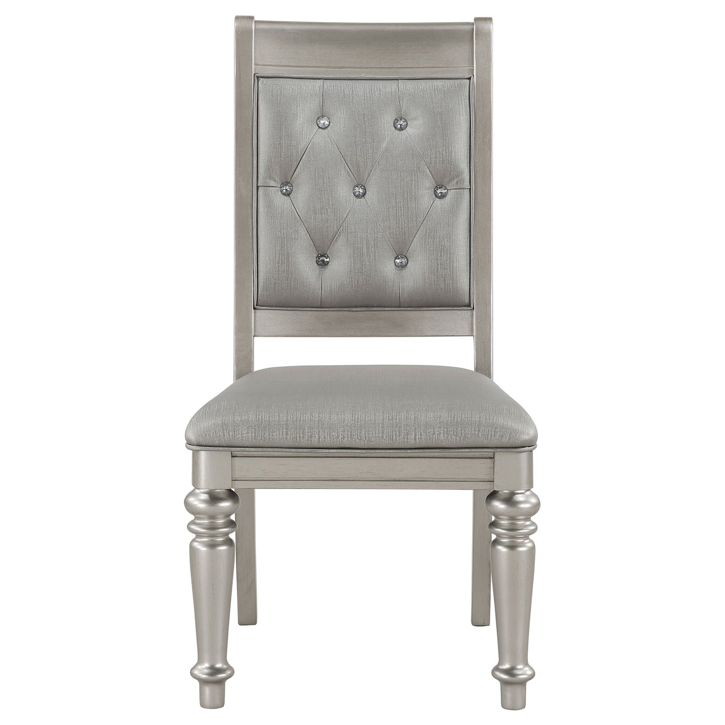 Bling Game Dining Side Chair Metallic Platinum (Set of 2)