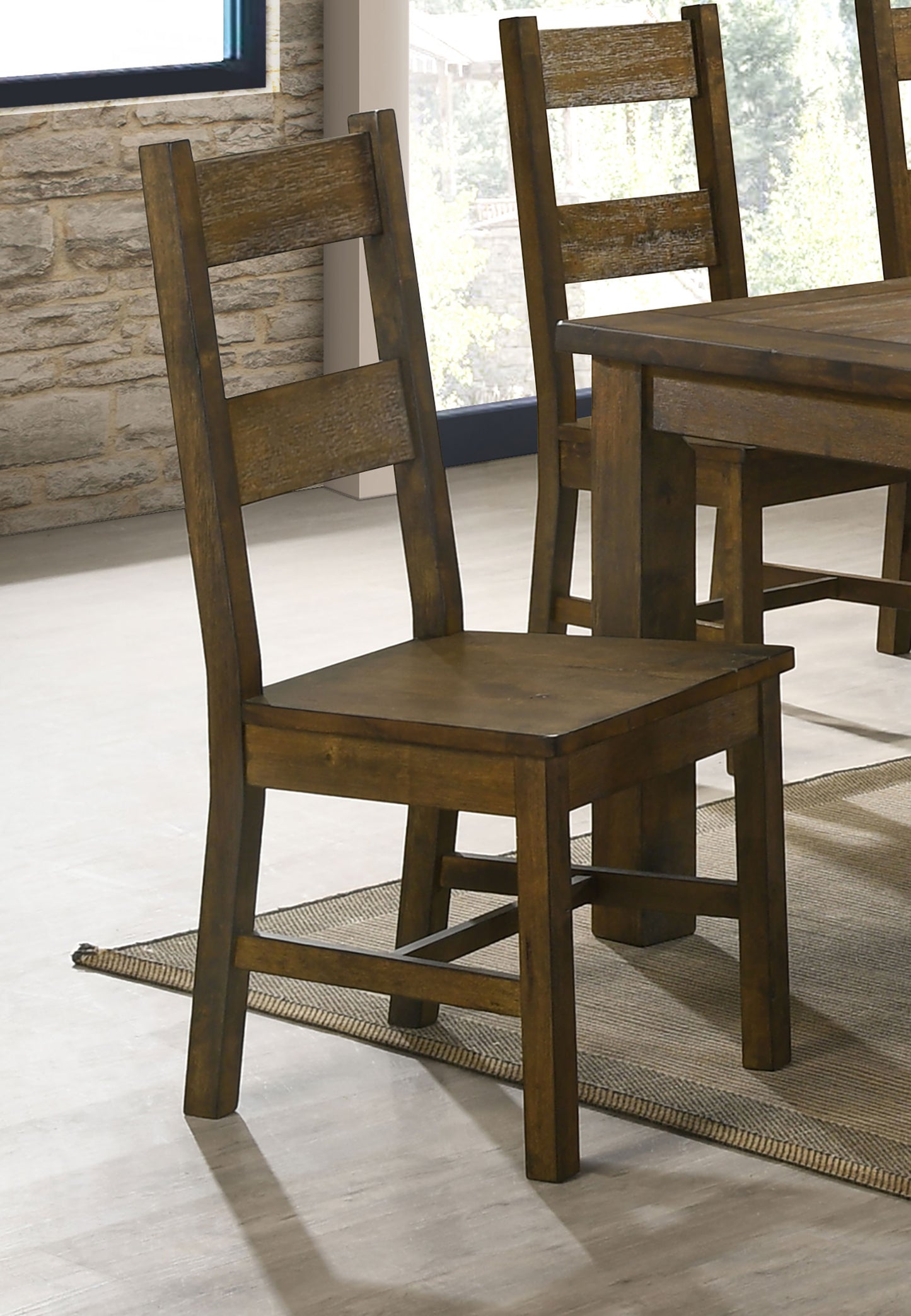 Coleman Dining Side Chair Rustic Golden Brown (Set of 2)