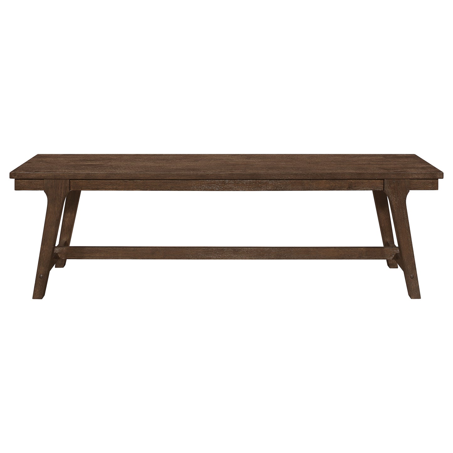 Reynolds Wood Trestle Base Dining Bench Brown Oak