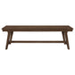 Reynolds Wood Trestle Base Dining Bench Brown Oak