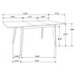 Alfredo 63-inch Extension Leaf Dining Table Natural Walnut