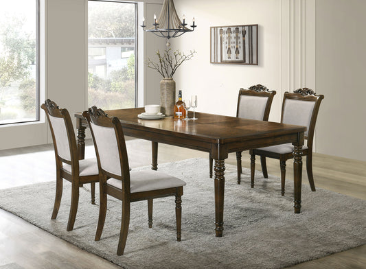 Willowbrook 5-piece Rectangular Dining Table Set Chestnut