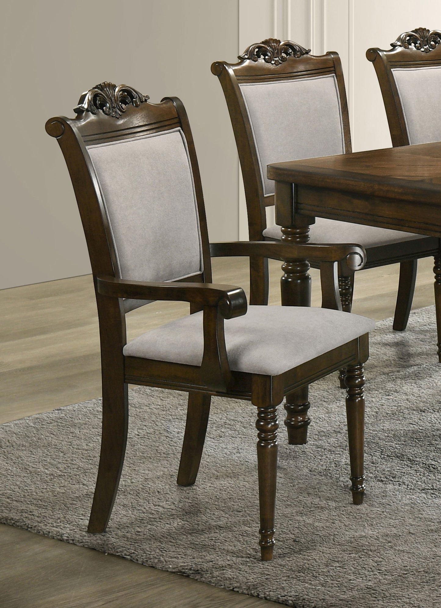 Willowbrook Wood Dining Arm Chair Chestnut (Set of 2)