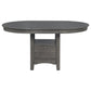 Lavon 5-piece Oval Extension Leaf Dining Set Medium Grey