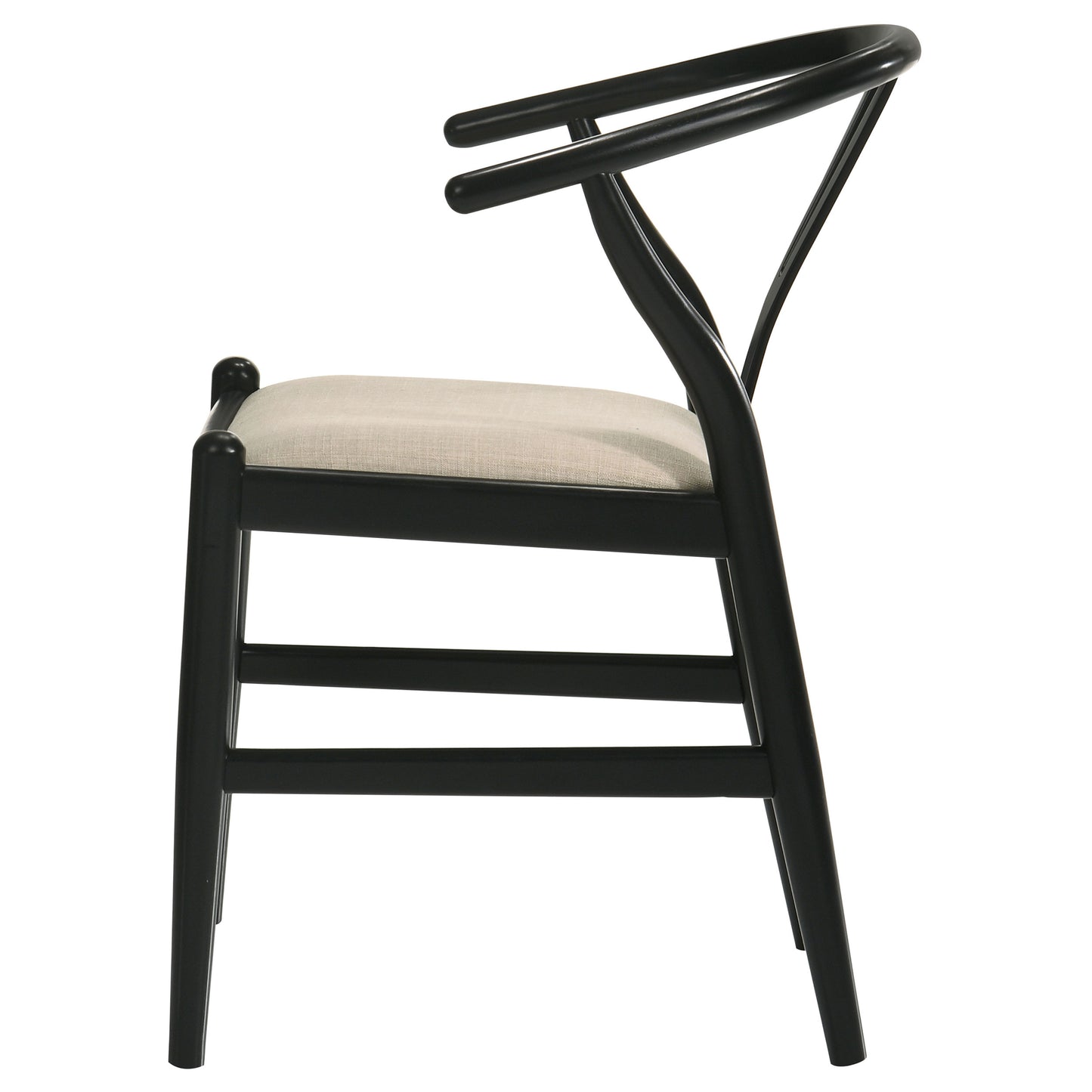 Crestmont Wood Wishbone Dining Side Chair Black (Set of 2)