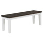 Kingman Wood Dining Bench Distressed White