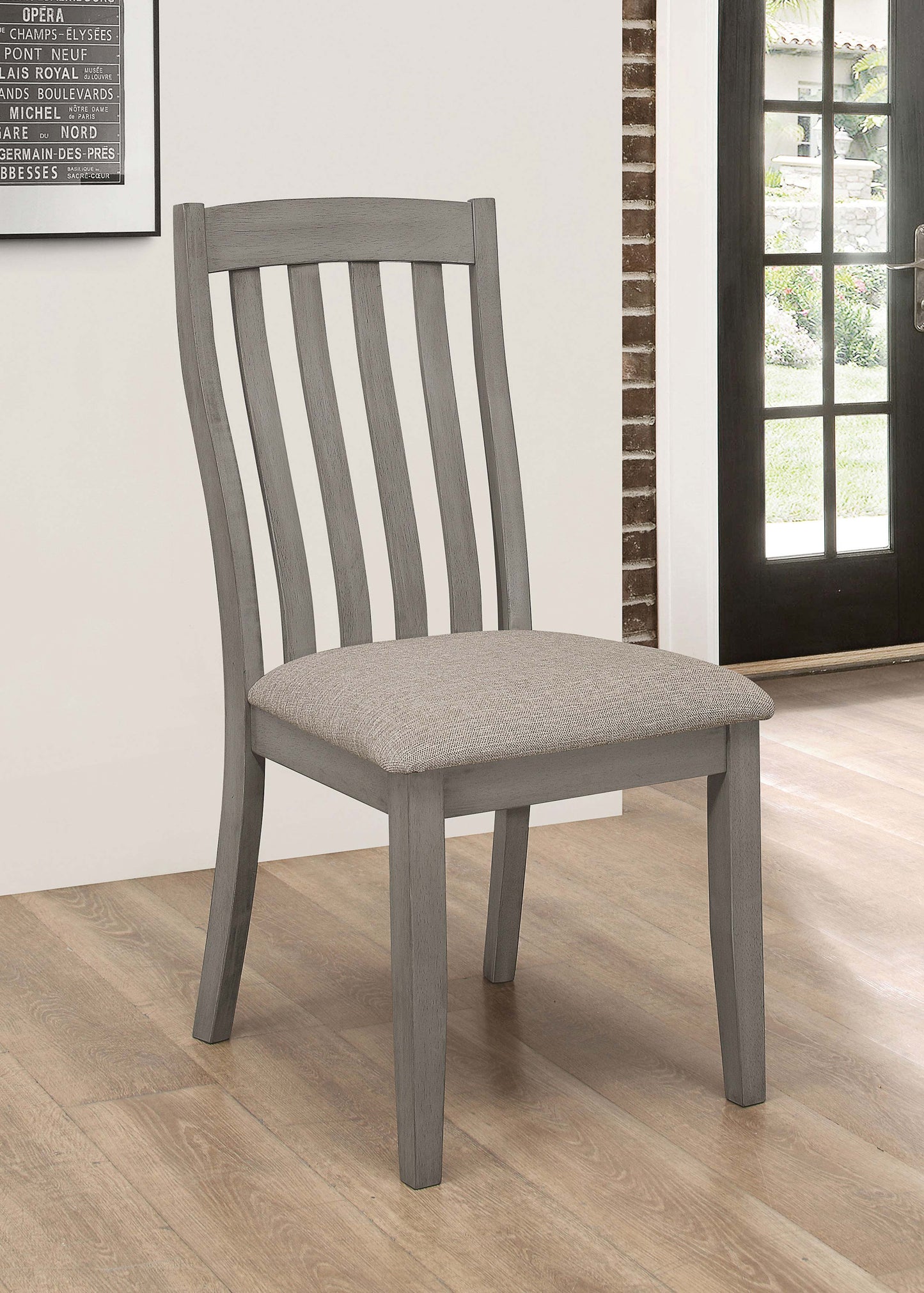 Nogales Wood Dining Side Chair Coastal Grey (Set of 2)