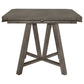 Athens Round 60-inch Drop Leaf Counter Dining Table Grey