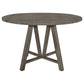 Athens Round 60-inch Drop Leaf Counter Dining Table Grey