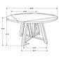 Athens Round 60-inch Drop Leaf Counter Dining Table Grey