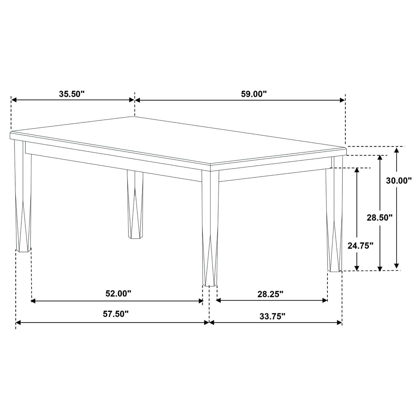 Appleton 5-piece Rectangular Dining Set Washed Black