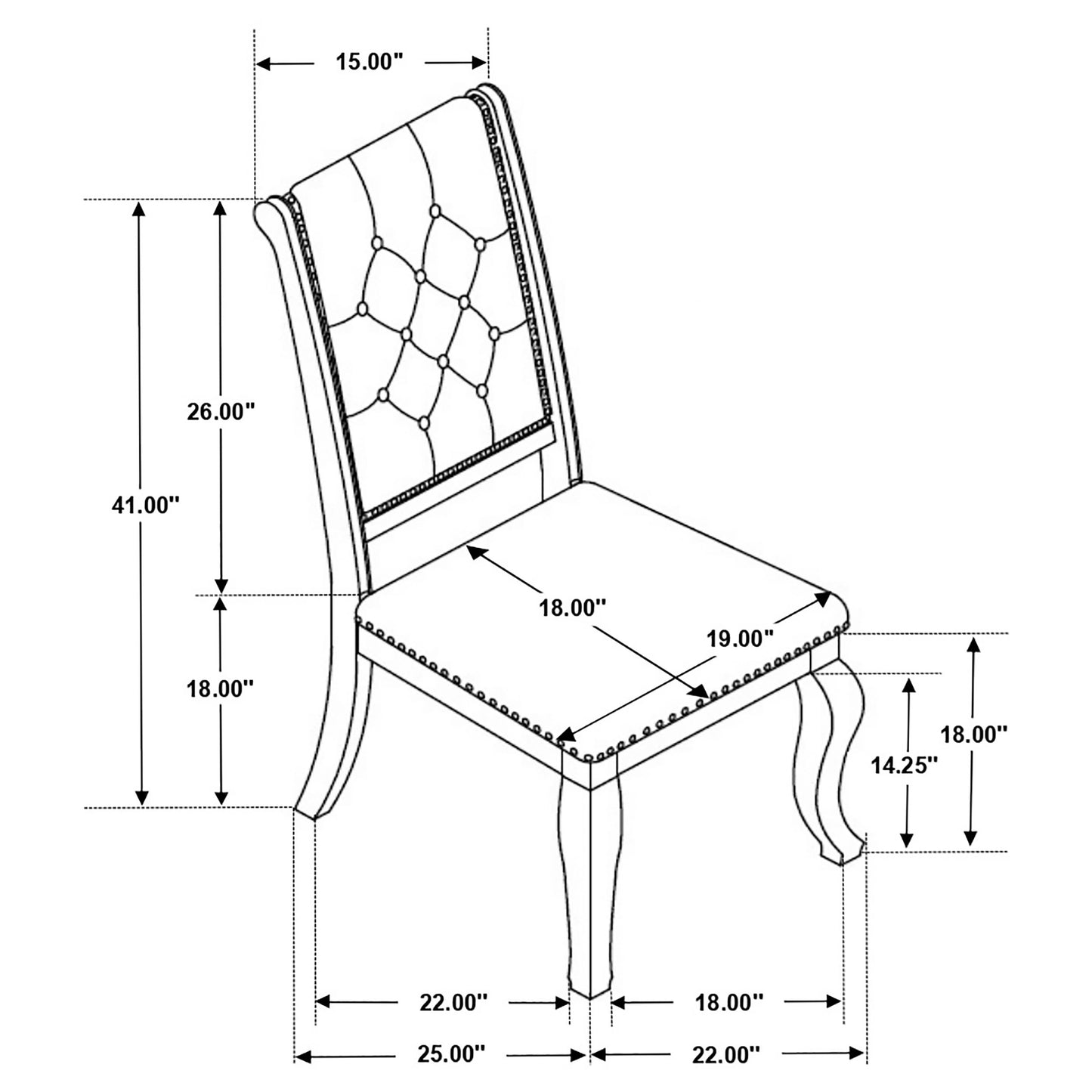 Brockway Upholstered Dining Chair Barley Java (Set of 2)