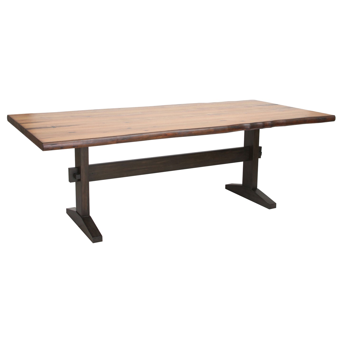 Bexley 90-inch Live Edge Dining Table Natural Honey