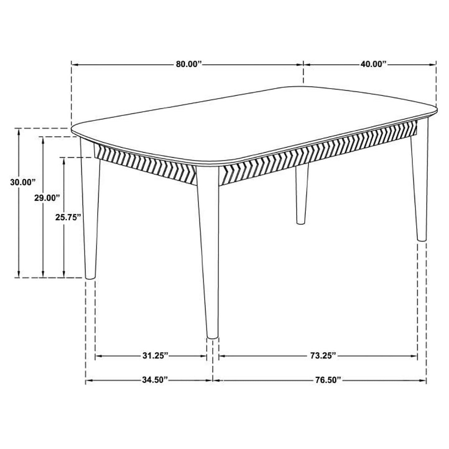 Partridge Rectangular 80-inch Dining Table Natural Sheesham