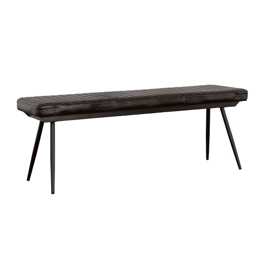 Misty Leather Upholstered Dining Bench Antique Espresso