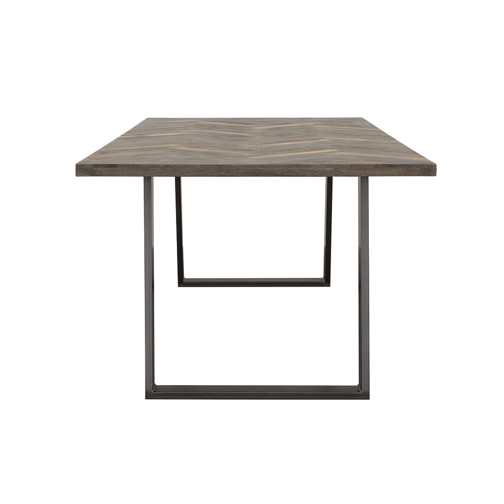 Misty 80-inch Solid Wood Dining Table Grey Sheesham