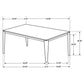 Stevie Rectangular 63-inch Faux Marble Dining Table Grey