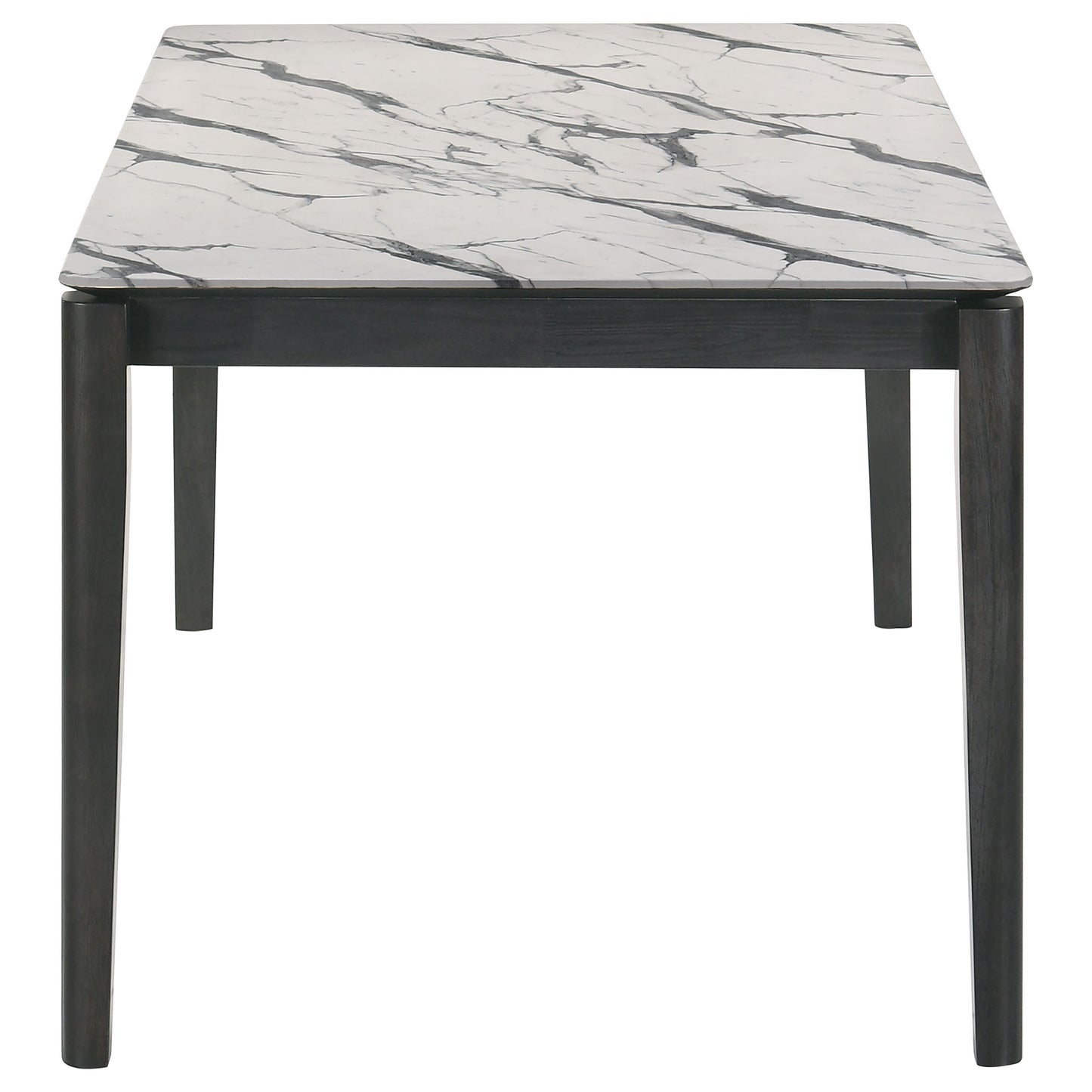 Stevie Rectangular 63-inch Faux Marble Dining Table White