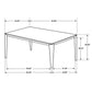 Stevie Rectangular 63-inch Faux Marble Dining Table White