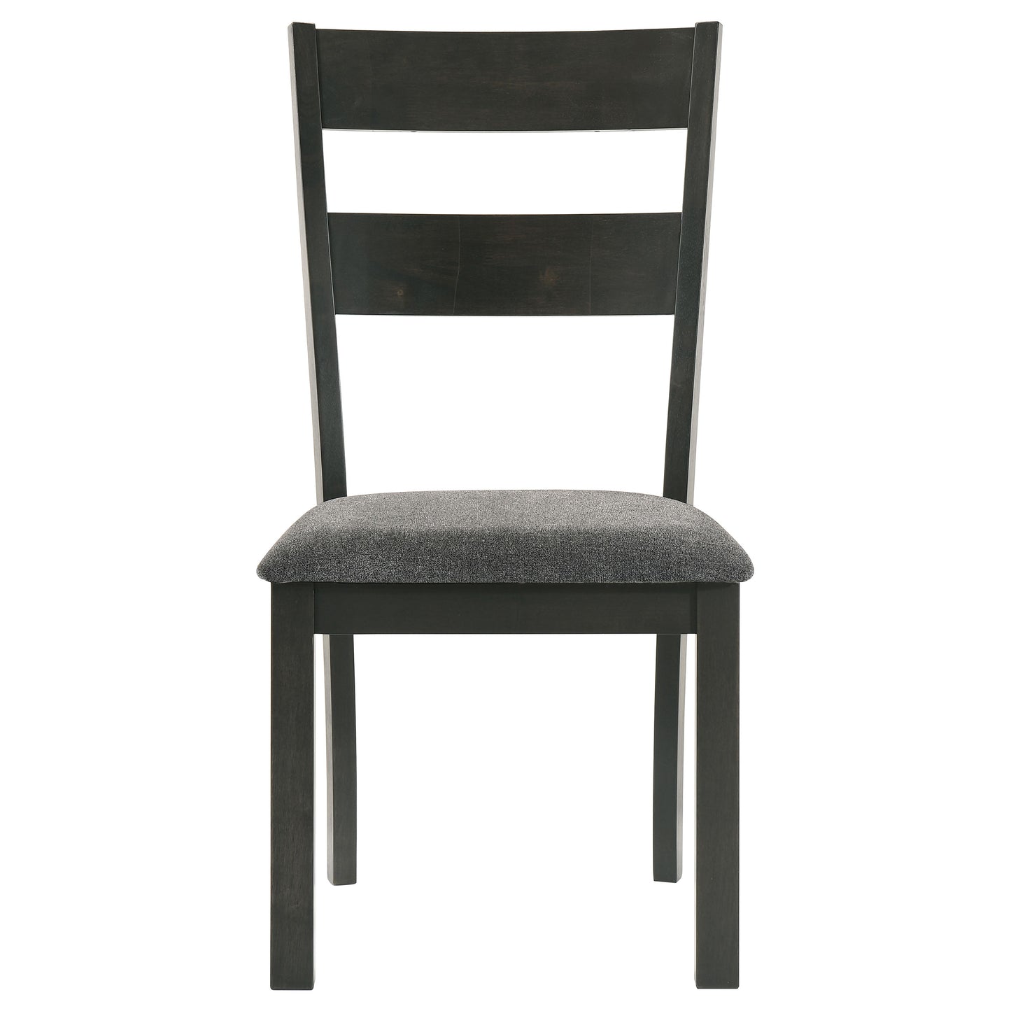 Jakob Ladder Back Wood Dining Side Chair Black (Set of 2)