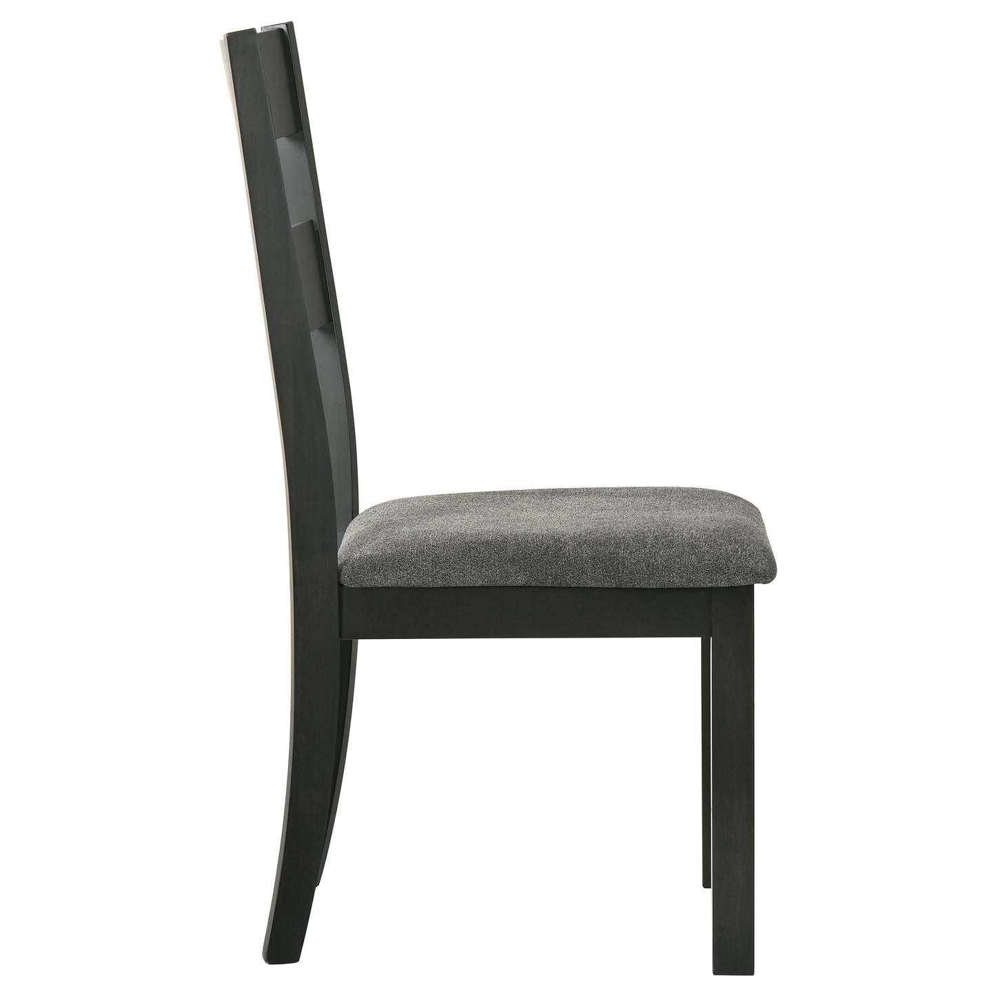 Jakob Ladder Back Wood Dining Side Chair Black (Set of 2)