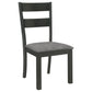 Jakob Ladder Back Wood Dining Side Chair Black (Set of 2)