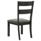 Jakob Ladder Back Wood Dining Side Chair Black (Set of 2)