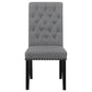 Alana Fabric Upholstered Dining Side Chair Grey (Set of 2)