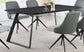 Smith Rectangular 71-inch Ceramic Top Dining Table Black