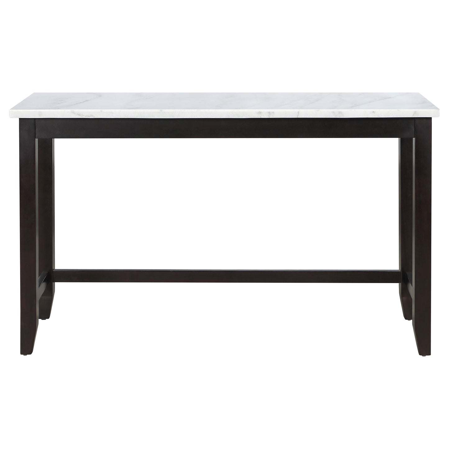 Toby 60-inch Marble Counter Dining Table Rustic Espresso