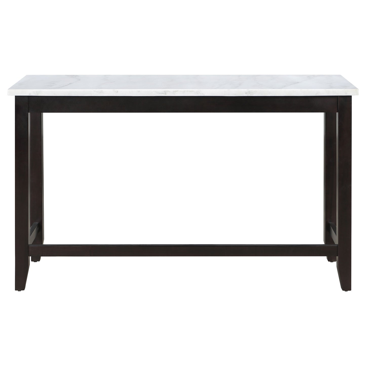 Toby 60-inch Marble Counter Dining Table Rustic Espresso