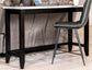 Toby 60-inch Marble Counter Dining Table Rustic Espresso