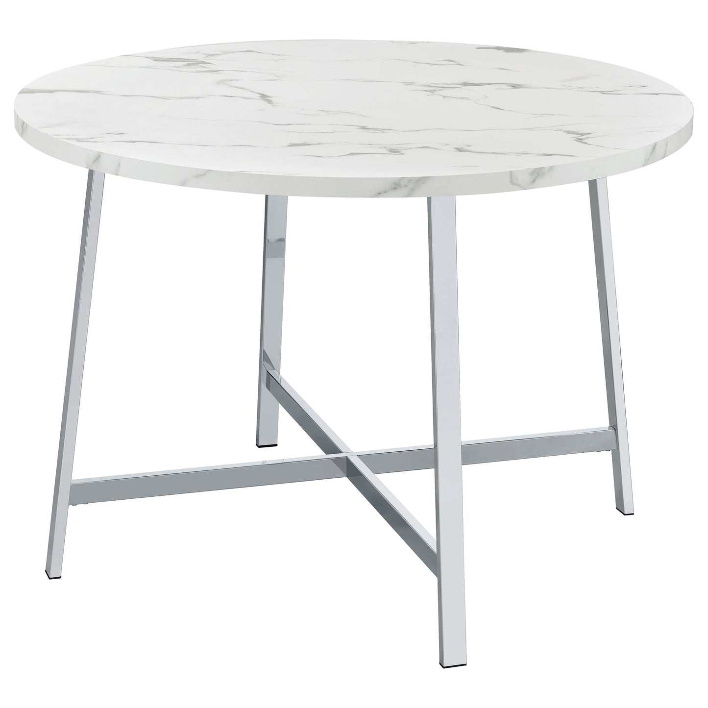 Alcott Round 45-inch Dining Table Carrara Faux Marble