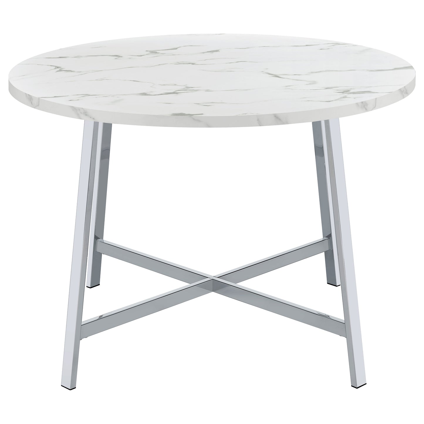 Alcott Round 45-inch Dining Table Carrara Faux Marble