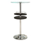 Gianella Round 24-inch Glass Top Bistro Bar Table Chrome