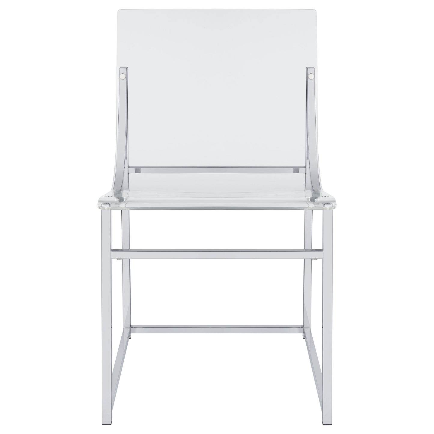 Adino Acrylic Dining Side Chair Chrome (Set of 2)