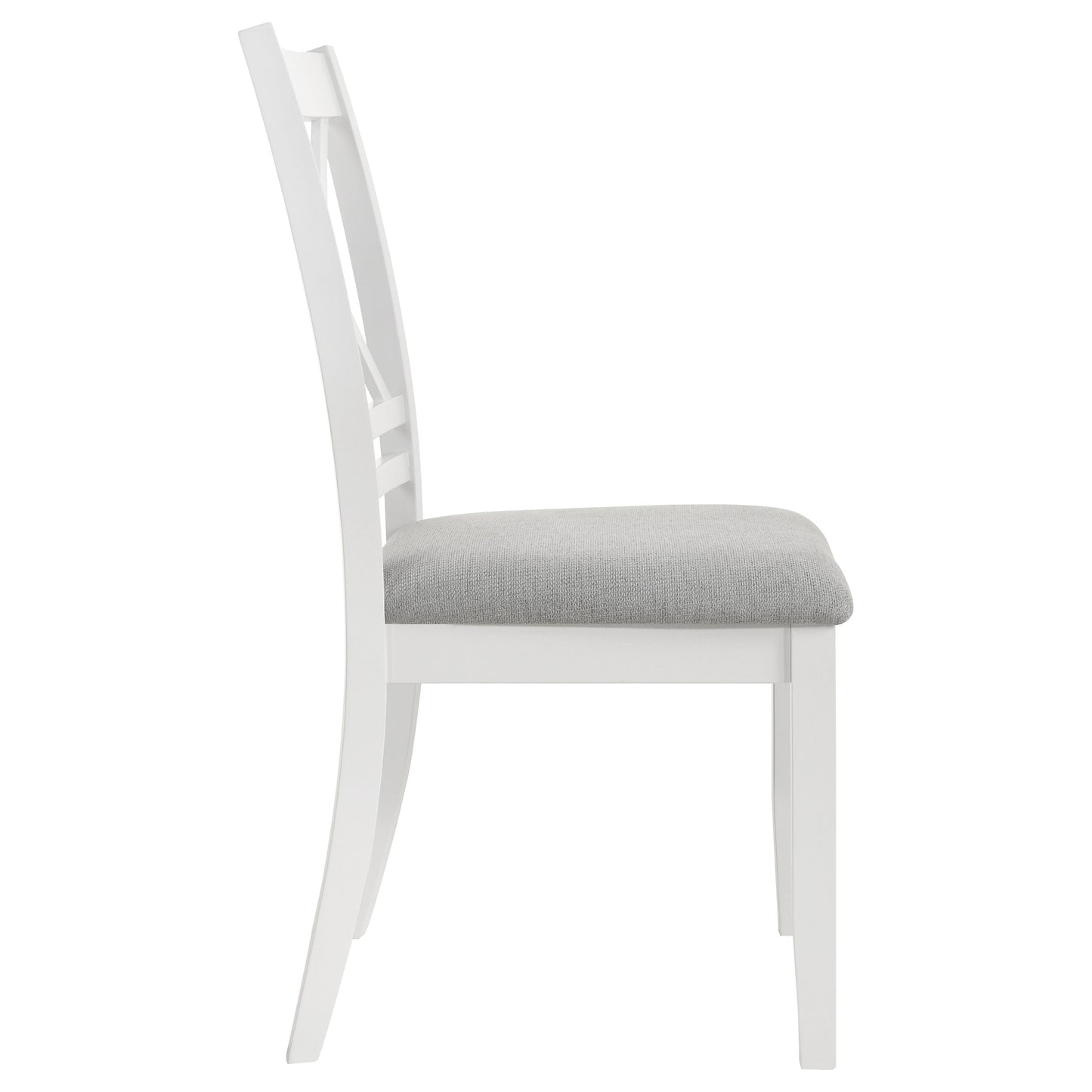 Hollis Cross Back Wood Dining Side Chair White (Set of 2)