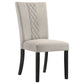 Malia Fabric Upholstered Dining Side Chair Beige (Set of 2)