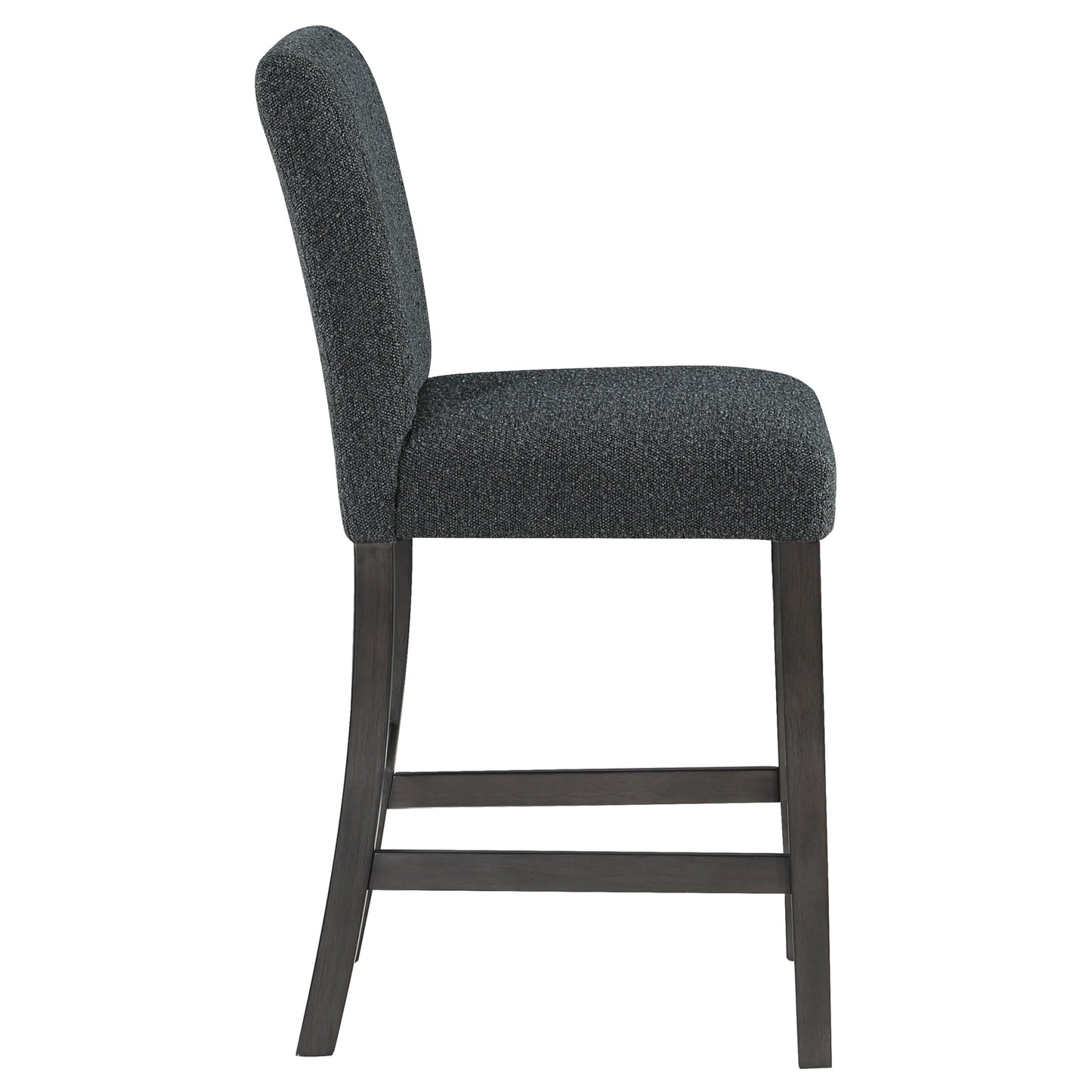 Alba Boucle Upholstered Counter Chair Black (Set of 2)