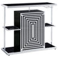 Zinnia 2-tier Glass Shelf Home Bar Wine Cabinet Black