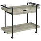 Ventura 1-drawer Engineered Wood Bar Cart Grey Driftwood