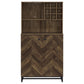 Mendoza 2-door Home Bar Cabinet Wine Storage Rustic Oak