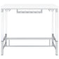 Norcrest 47-inch Acrylic Leg Bar Table White High Gloss