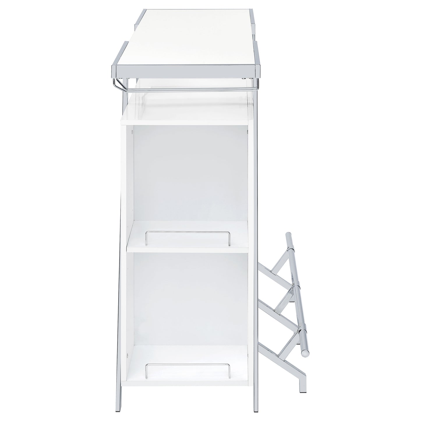 Araceli Freestanding LED Home Bar Cabinet White High Gloss