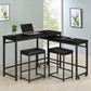 Hawes 4-piece Multipurpose Counter Height Table Set Black