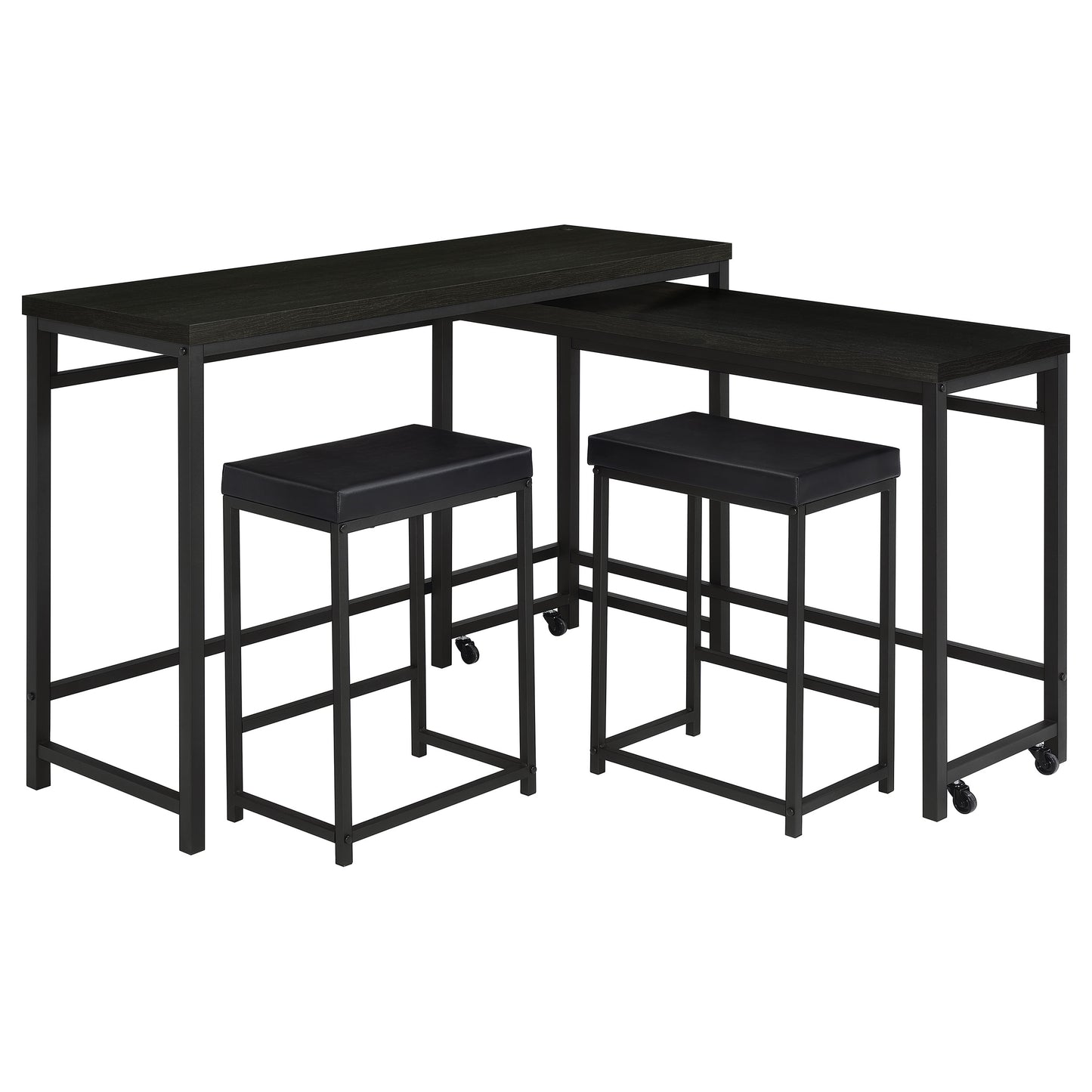 Hawes 4-piece Multipurpose Counter Height Table Set Black