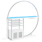 Risley 2-door Circular LED Home Bar Cabinet White High Gloss