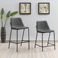 Earnest Upholstered Counter Chair Grey (Set of 2)