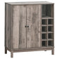 Cheyenne 2-door Home Bar Wine Cabinet Weathered Acacia