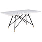 Gabrielle Rectangular 60-inch Marble Top Dining Table White